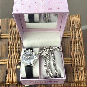 Silver and Black Cat Watch Set